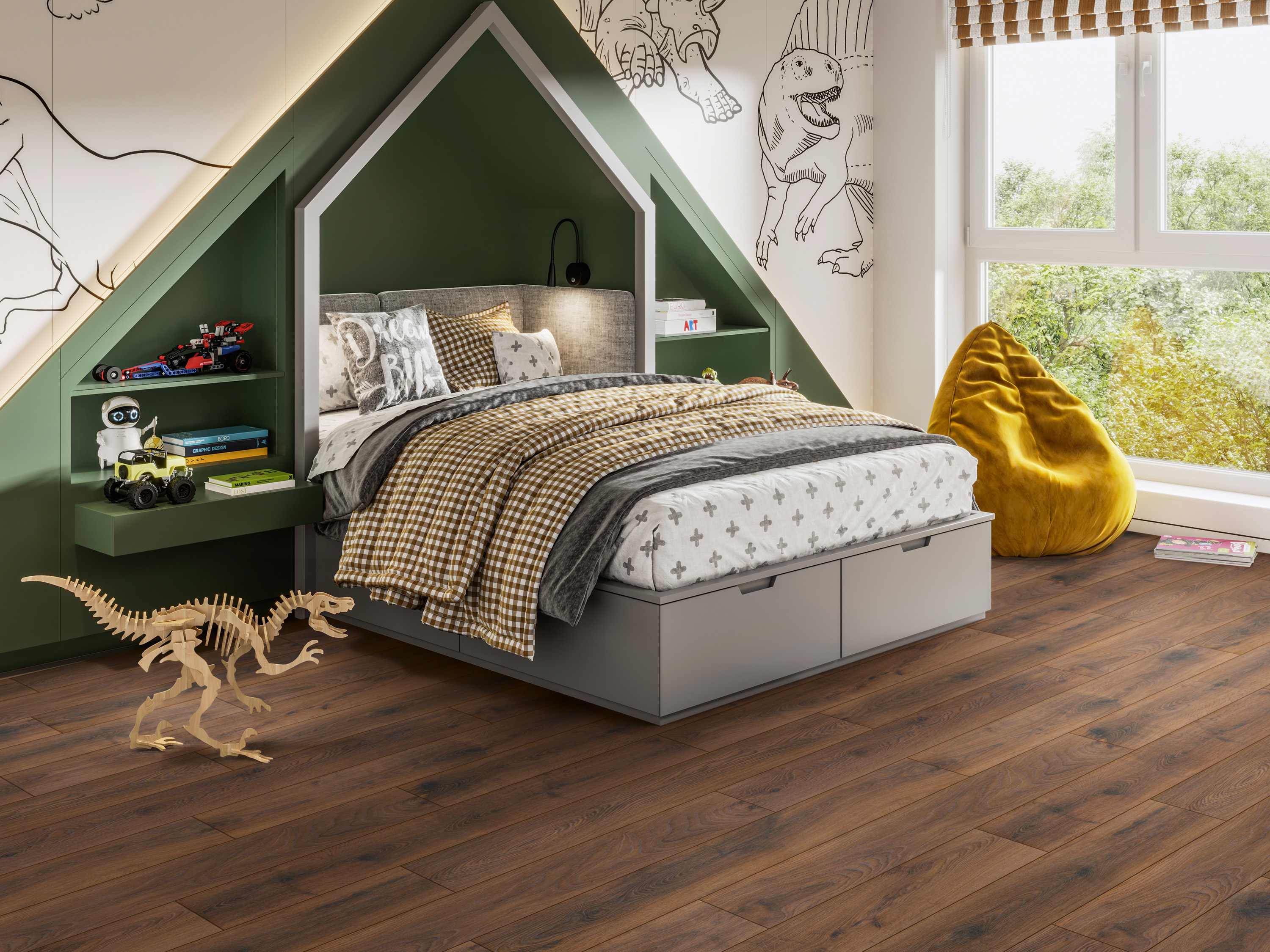 Klick Designboden Bourbon Hills Oak K489 Organic Clever Silent 7 mm integr. Trittschalldämmung + ORCA Technologie
