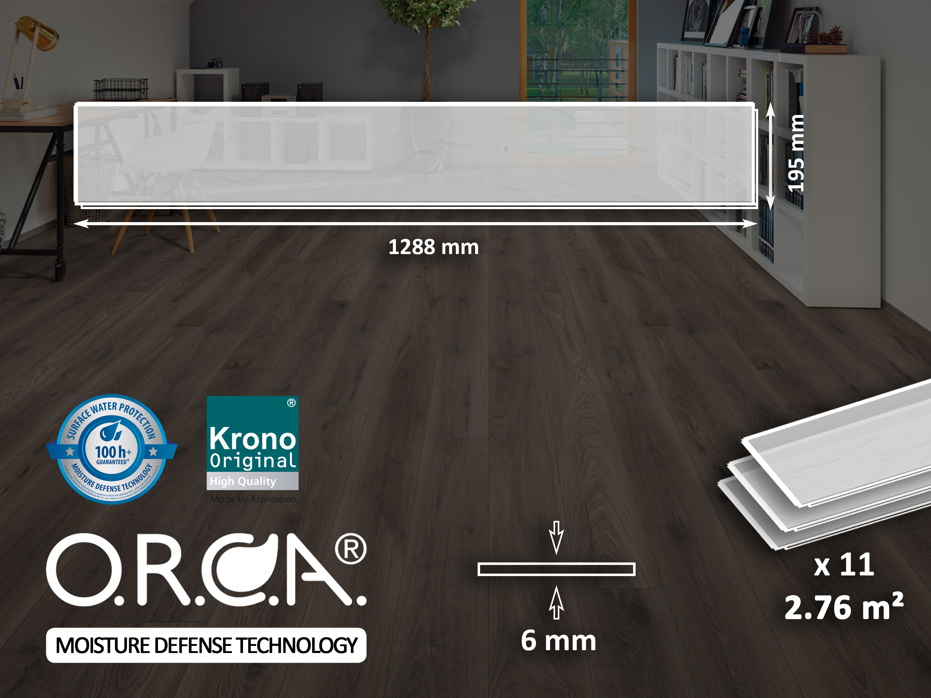 Klick Designboden Ashland Oak K452 Organic Clever 6 mm mit O.R.C.A Technologie KronoOriginal® 