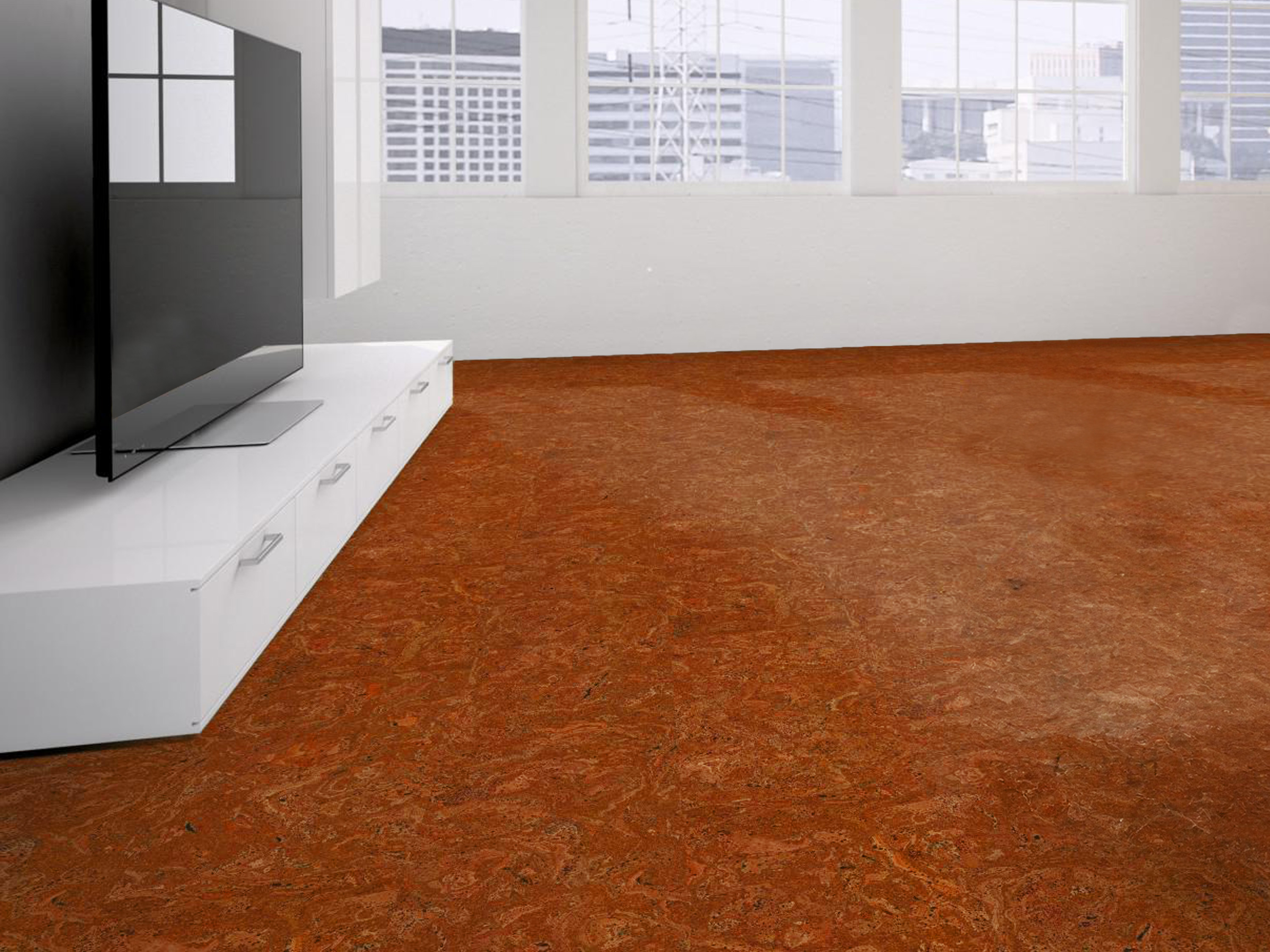 TRECOR® Klick Korkboden Stilo - 10 mm Stark - Farbe: Korallenrot