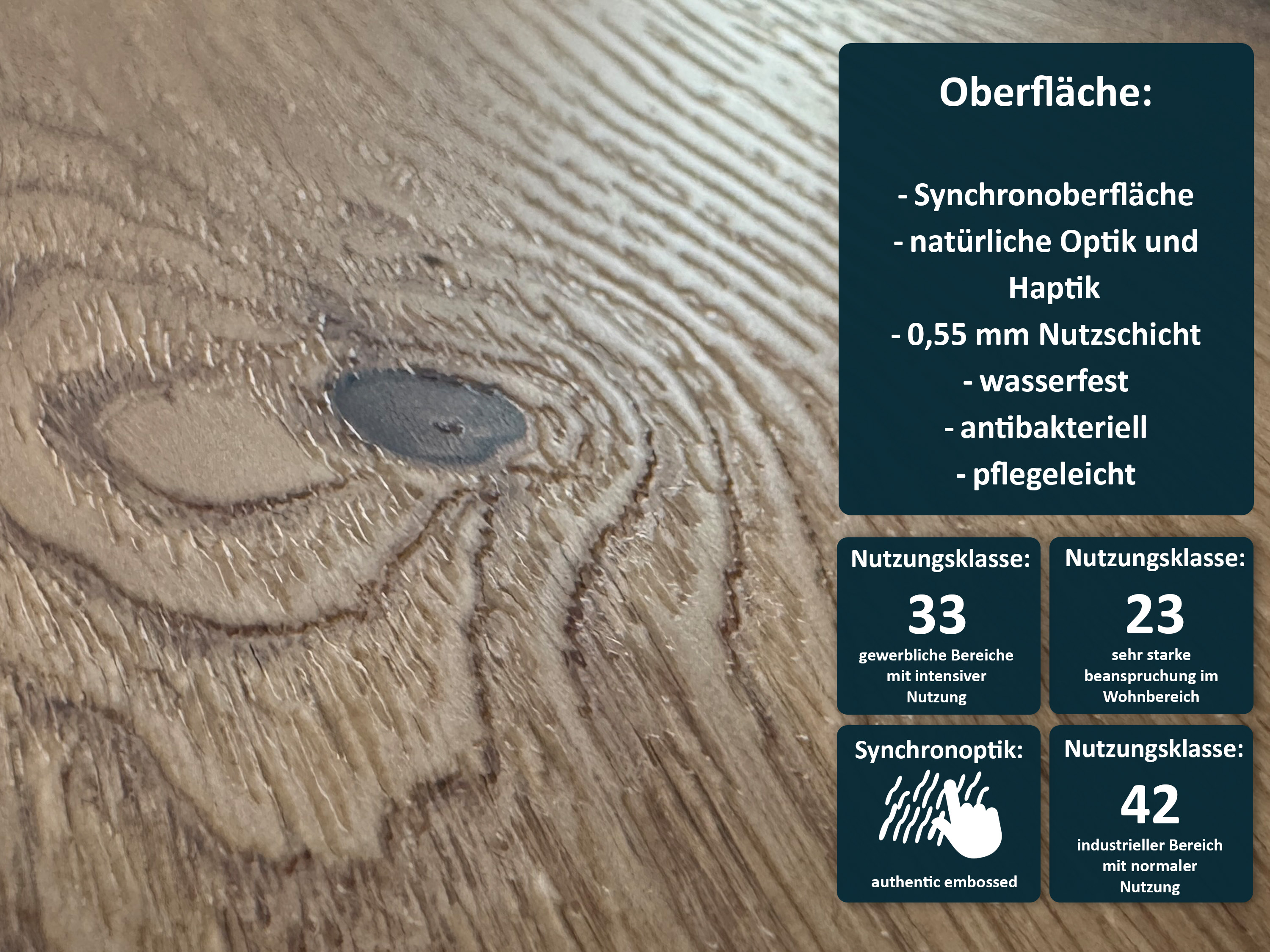 TRECOR® LVT Dryback Klebe Vinylboden Eiche Classic Hell Landhausdiele - 2,5 mm starker Designboden