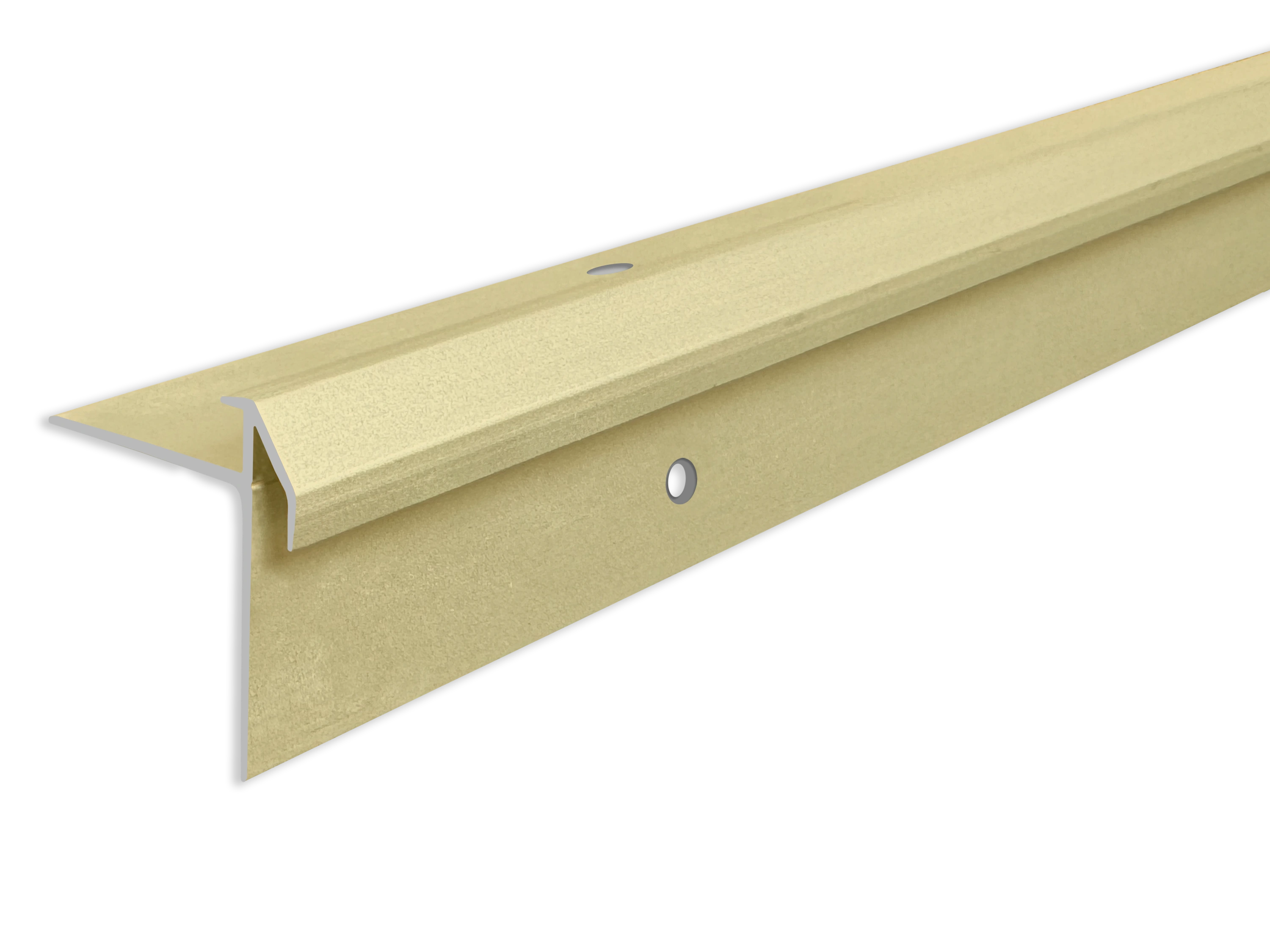 ufitec® Treppenkantenprofil beidseitig für Vinylböden für Belagshöhen von 3 mm - Alu eloxiert