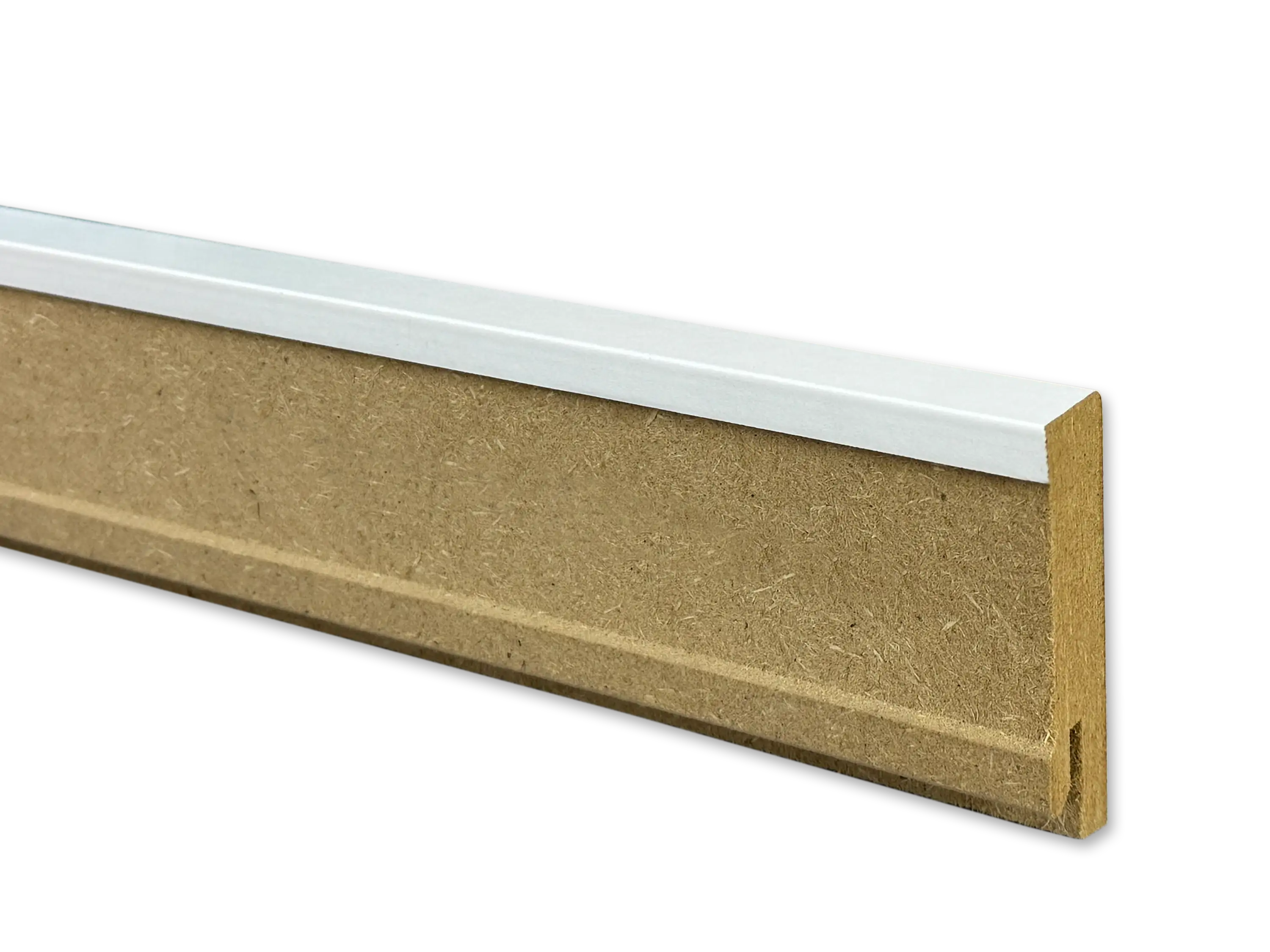 TRECOR® CUBE Sockelleiste, Fußleiste 16 x 58 mm in Weiß RAL 9016