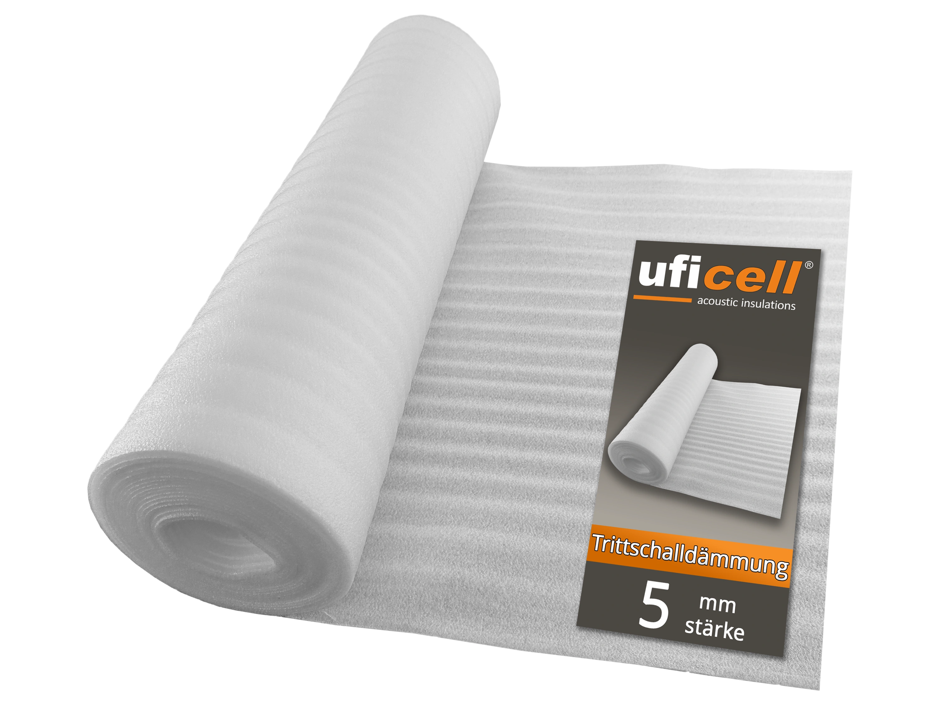 uficell® ULTRA PE-Schaum Trittschalldämmung - Laminat- und Parkettunterlage, 5 mm