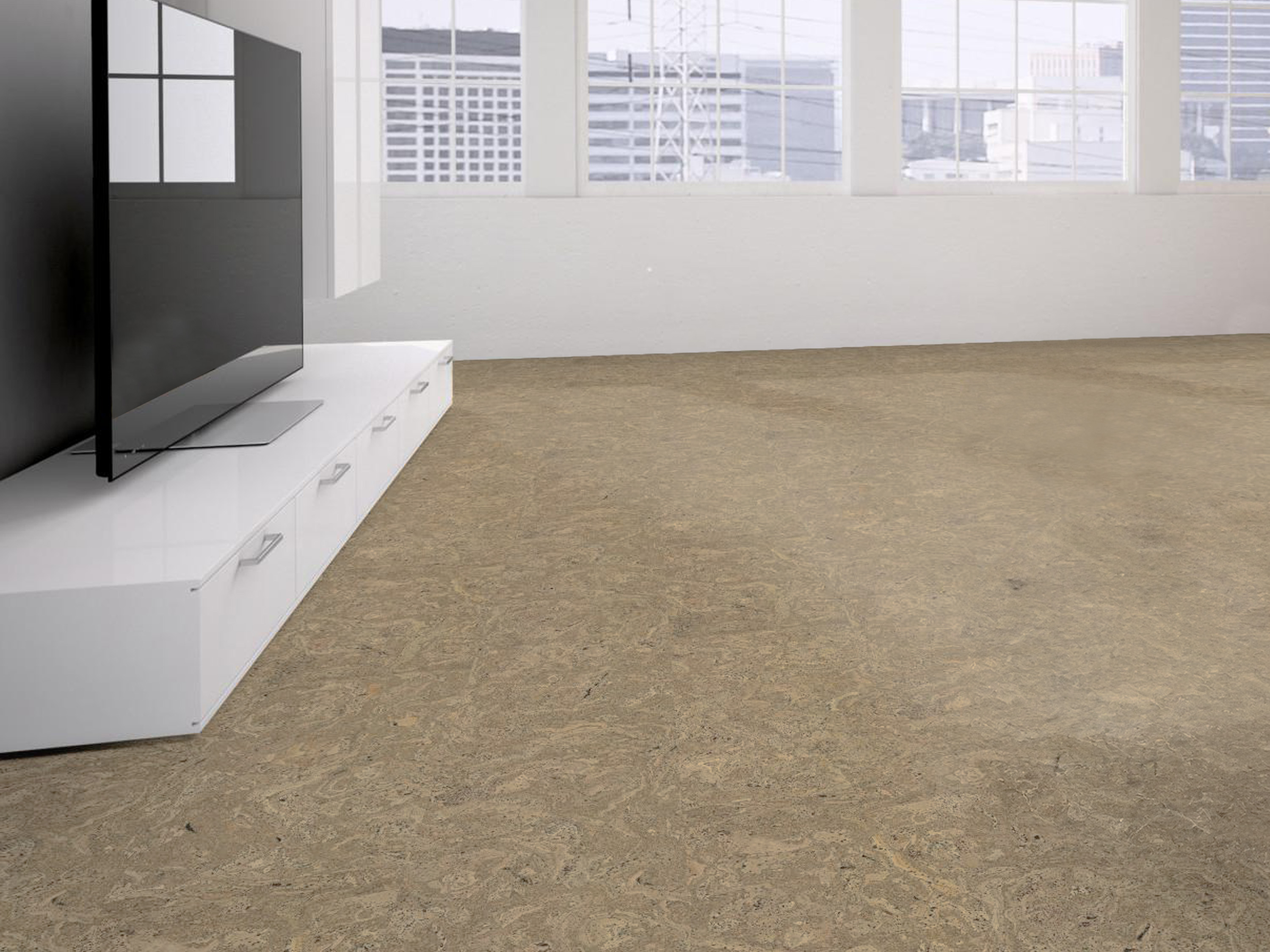 TRECOR® Klick Korkboden Stilo - 10 mm Stark - Farbe: Elfenbein
