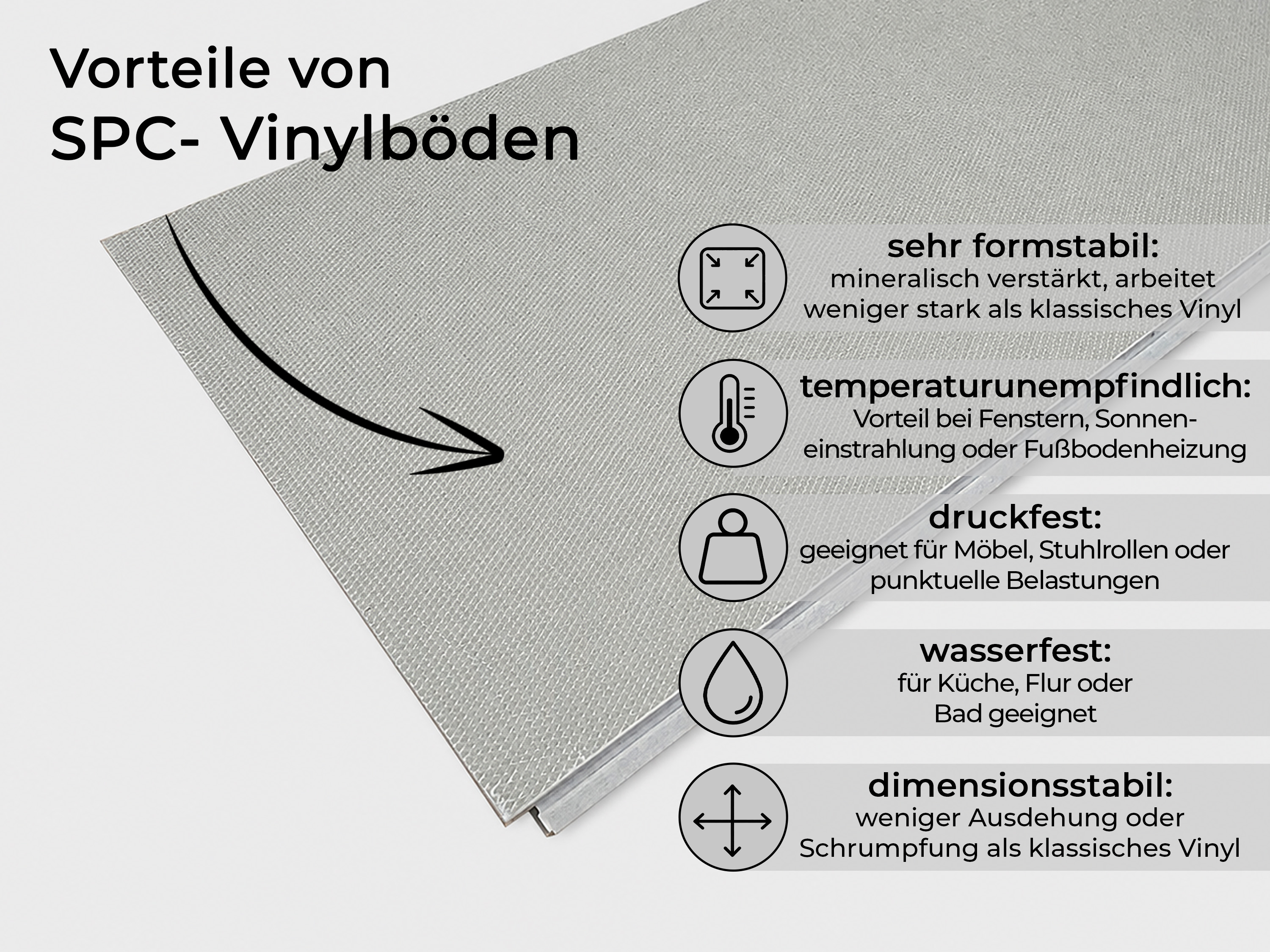 TRECOR® SPC Rigid Klick-Vinylboden Eiche Rustikal Braun Landhausdiele – wasserfest, 5 mm stark, 0,3 mm Nutzschicht